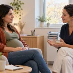 Ce rendez-vous de grossesse sans examen médical permet de parler de ce qui vous inquiète